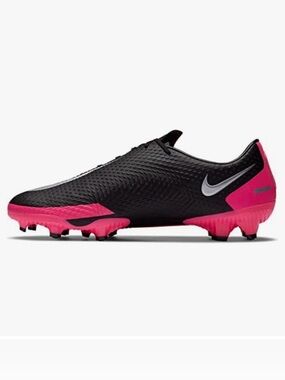Nike Black Cleats with Pink Outsole Accents